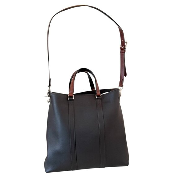 Ralph Lauren Men's Navy Blue Leather Darwin Tote, retail $2200 - Picture 5 of 15